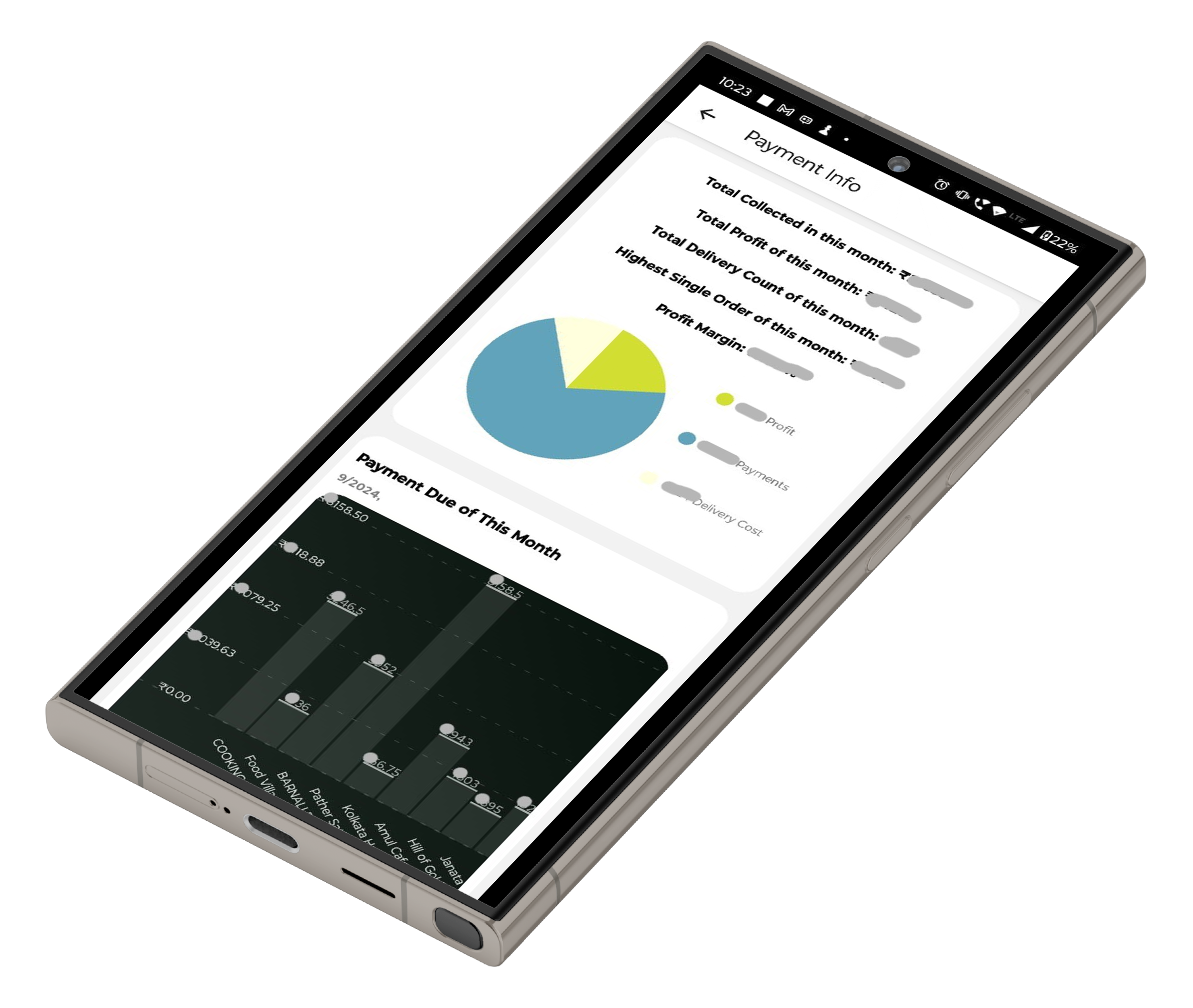 Restaurant partner app